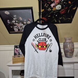 Hellfire Club Long Sleeve Raglan Tee - Stranger Things 1666/225